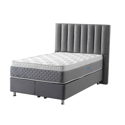 Atlanta | Boxspring met opbergruimte | 90×200 tot 220×220 | Grijs | Meerdere kleuren beschikbaar