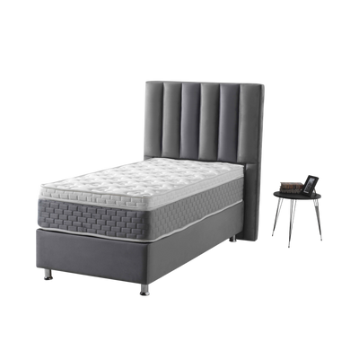 Atlanta | Boxspring met opbergruimte | 90×200 tot 220×220 | Grijs | Meerdere kleuren beschikbaar
