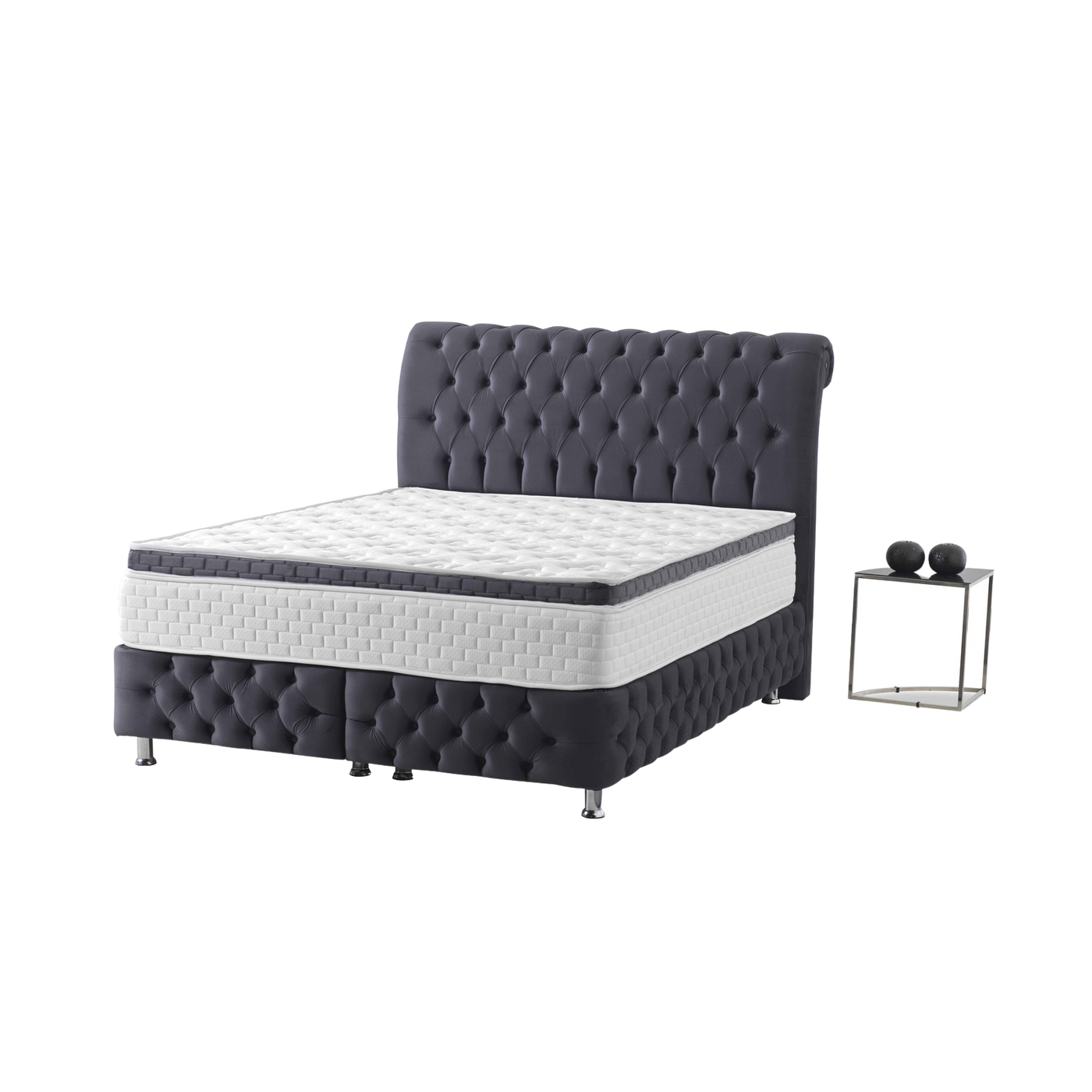 Bella | Boxspring met opbergruimte | 90×200 tot 180×200 | Zwart | Meerdere kleuren beschikbaar