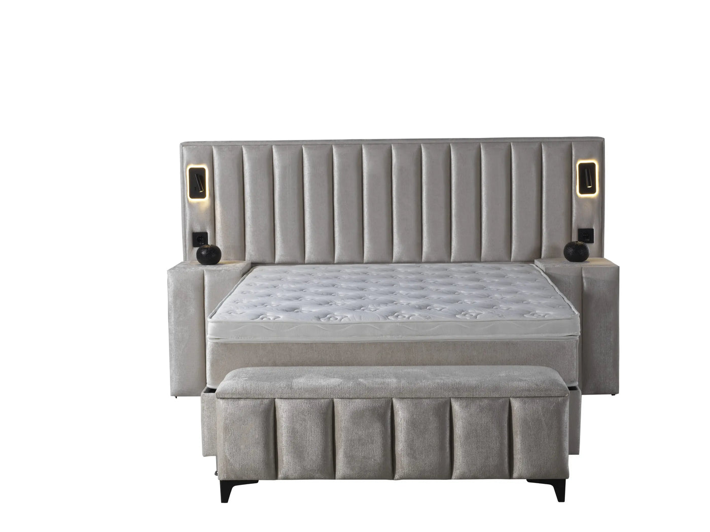 ATLANTIS | Boxspring | Beige | Breed HB | 140×200 tot 200×200 | Subtiele luxe