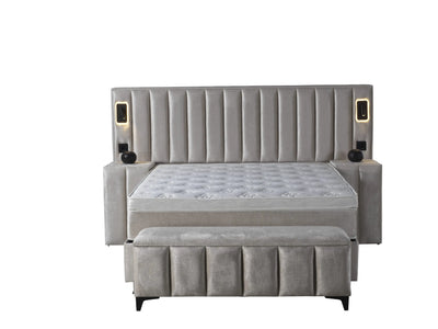 ATLANTIS | Boxspring | Beige | Breed HB | 140×200 tot 200×200 | Subtiele luxe