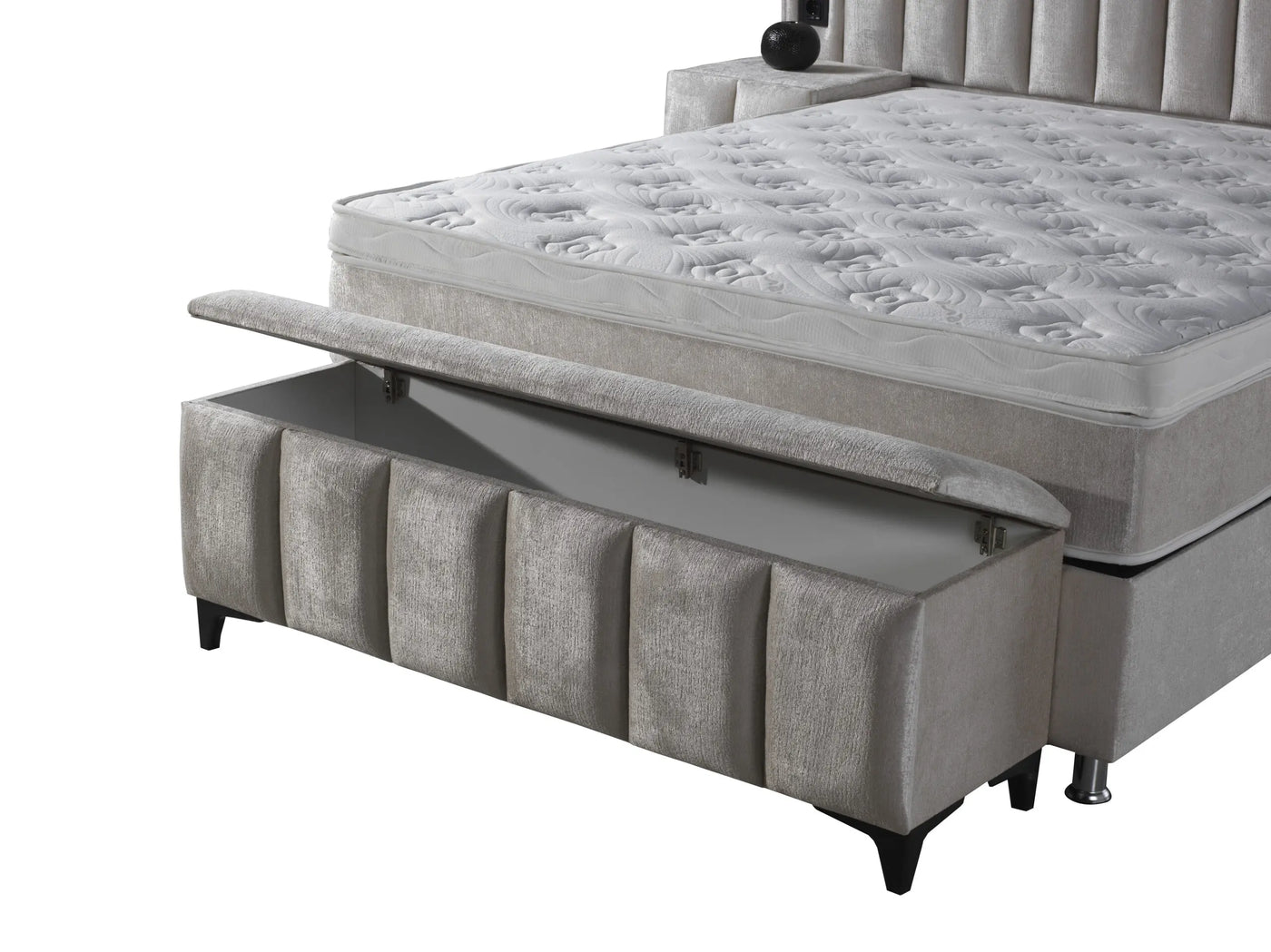 ATLANTIS | Boxspring | Beige | Breed HB | 140×200 tot 200×200 | Subtiele luxe