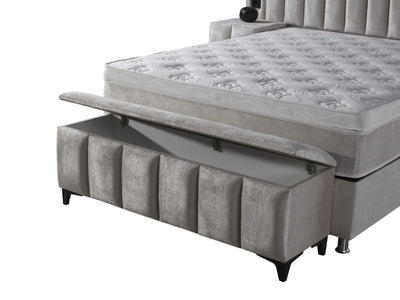 ATLANTIS | Boxspring | Beige | Breed HB | 140×200 tot 200×200 | Subtiele luxe