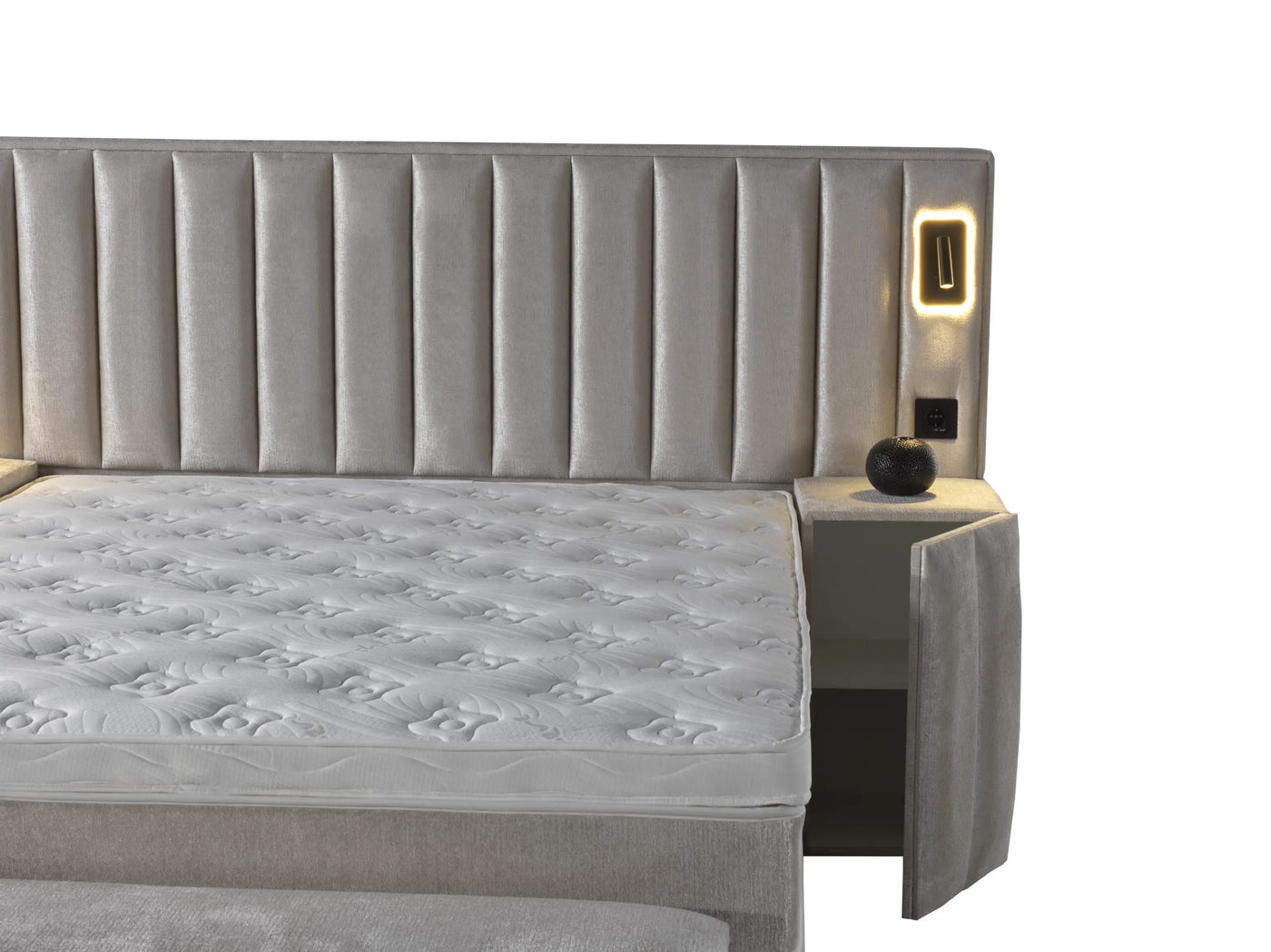 ATLANTIS | Boxspring | Beige | Breed HB | 140×200 tot 200×200 | Subtiele luxe