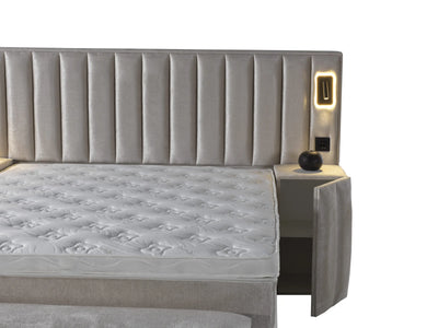 ATLANTIS | Boxspring | Beige | Breed HB | 140×200 tot 200×200 | Subtiele luxe