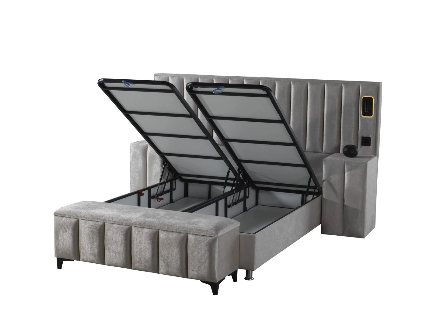 ATLANTIS | Boxspring | Beige | Breed HB | 140×200 tot 200×200 | Subtiele luxe