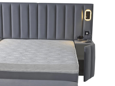 ATLANTIS | Boxspring | Grijs | Breed HB | 140×200 tot 200×200 | Moderne uitstraling