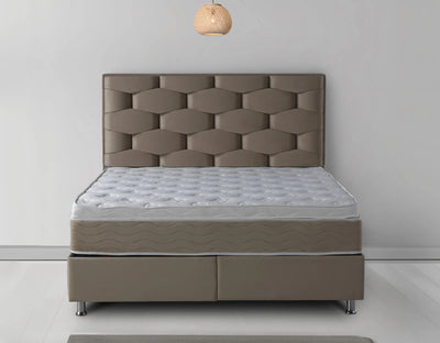 HONEY Velvet lichtbruin | Boxspring met Opbergruimte | Nu in de Uitverkoop