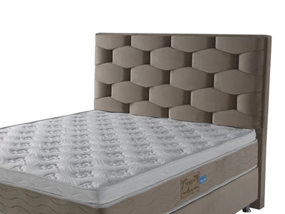 HONEY Velvet lichtbruin | Boxspring met Opbergruimte | Nu in de Uitverkoop