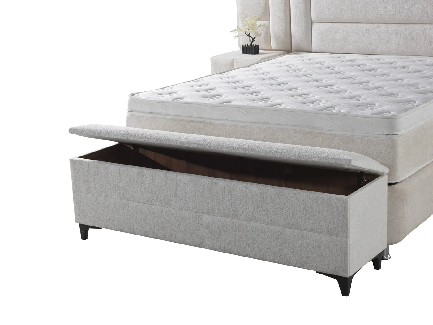 SOFIA | Boxspring | Beige/Off-white | 140×200 to 200×200 | Wide HB | Various colours and sizes available