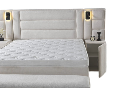 SOFIA | Boxspring | Beige/Off-white | 140×200 to 200×200 | Wide HB | Various colours and sizes available