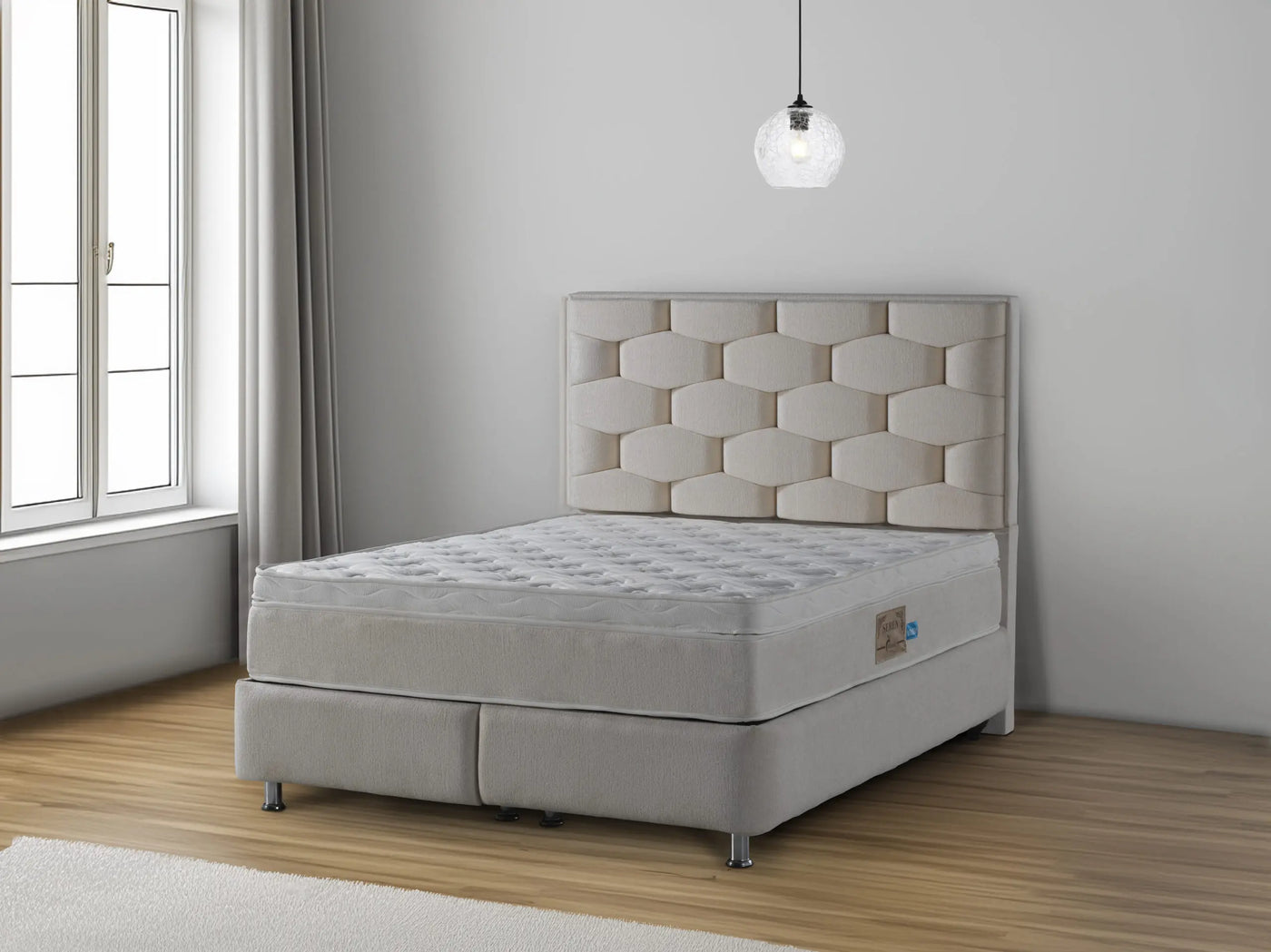 HONEY Teddy gebroken wit | Boxspring met opbergruimte | 120×200 tot 220×220 | Beige | Meerdere kleuren beschikbaar