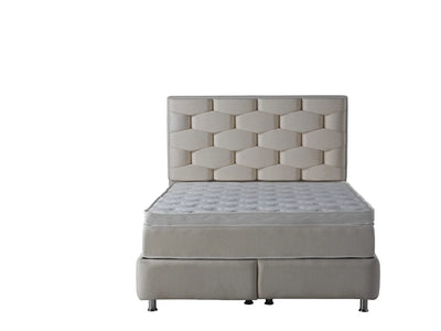 HONEY Teddy gebroken wit | Boxspring met opbergruimte | 120×200 tot 220×220 | Beige | Meerdere kleuren beschikbaar