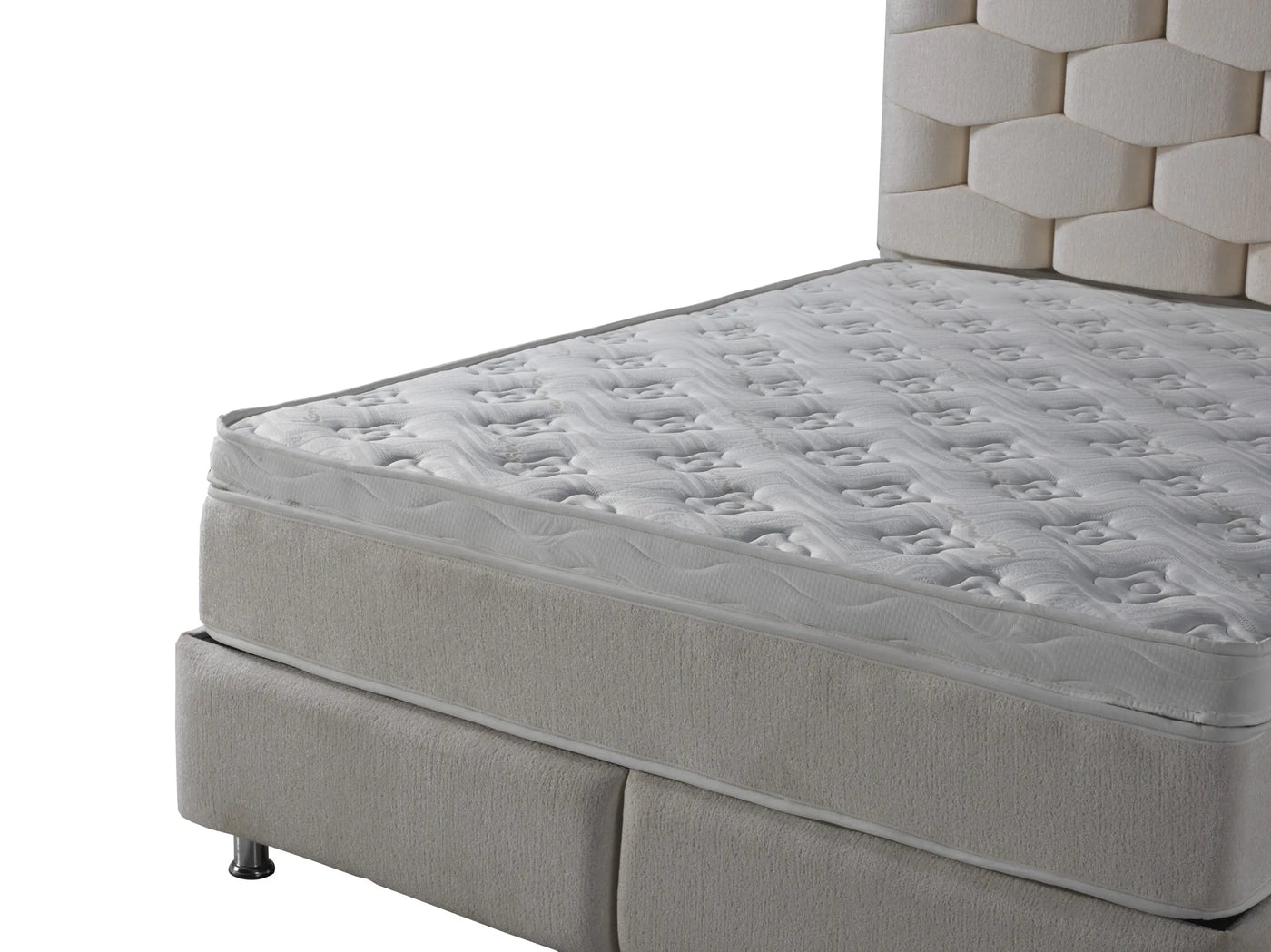 HONEY Teddy gebroken wit | Boxspring met opbergruimte | 120×200 tot 220×220 | Beige | Meerdere kleuren beschikbaar
