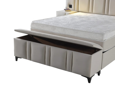 SHERATON | Boxspring | Beige | 140×200 to 200×200 | Luxurious classic design