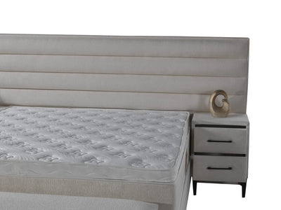 Lory | Box spring with storage space | 140×200 to 200×200 | White | Wide HB | Multiple colours available