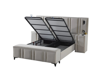 SHERATON | Boxspring | Beige | 140×200 to 200×200 | Luxurious classic design