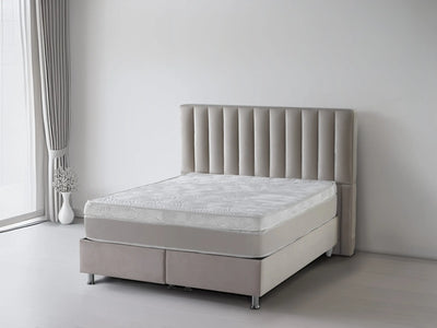 ATLANTA Velvet beige | Boxspring met opbergruimte | 90×200 tot 220×220 | Beige | Meerdere kleuren beschikbaar