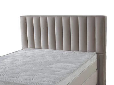 ATLANTA Velvet beige | Boxspring met opbergruimte | 90×200 tot 220×220 | Beige | Meerdere kleuren beschikbaar