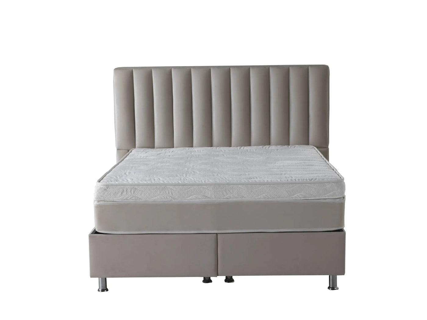 ATLANTA Velvet beige | Boxspring met opbergruimte | 90×200 tot 220×220 | Beige | Meerdere kleuren beschikbaar
