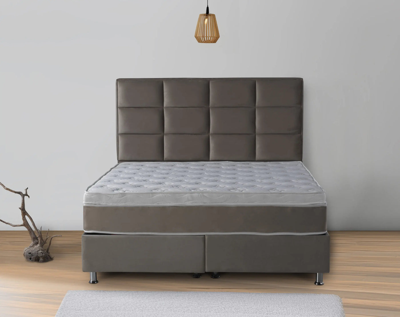 BOSTON Velvet Taupe | Luxe Boxspring met Korting | Meerdere maten en kleuren
