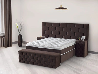 HONEY Velvet brown | Box spring | Brown | Wide HB | 140×200 to 200×200 |