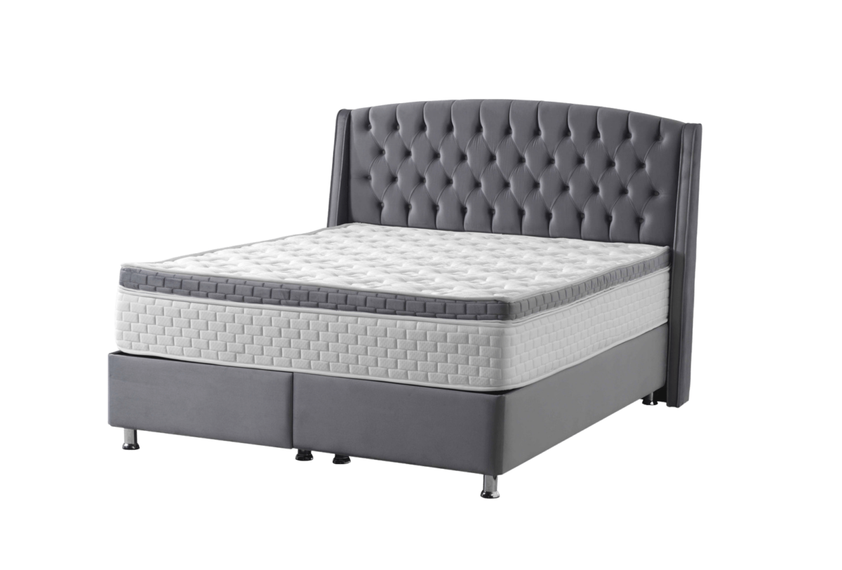 Rimini | Box spring with storage space | 140×200 to 180×200 | Grey | Multiple colours available