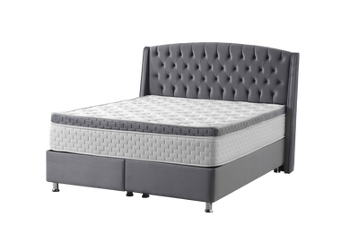 Rimini | Box spring with storage space | 140×200 to 180×200 | Grey | Multiple colours available