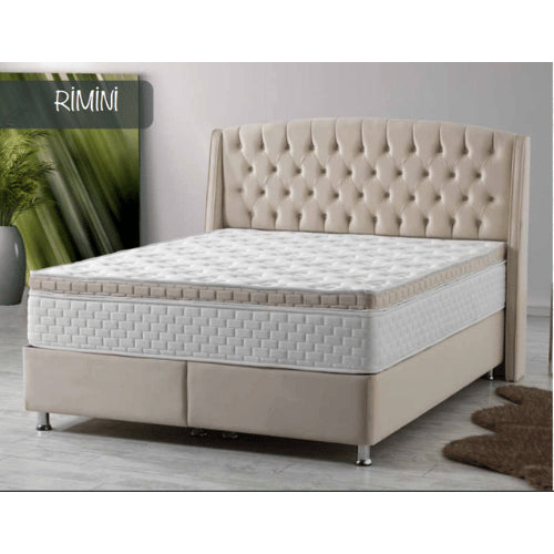 Rimini | Box spring with storage space | 140×200 to 180×200 | Beige | Multiple colours available 