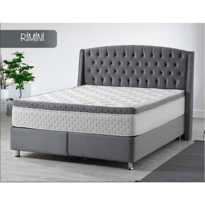 Rimini | Box spring with storage space | 140×200 to 180×200 | Grey | Multiple colours available