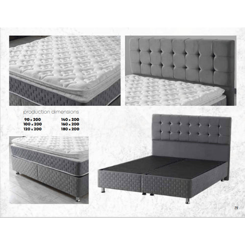 Larissa | Boxspring met opbergruimte | 90×200 tot 180×200 | Meerdere kleuren beschikbaar