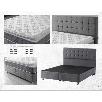 Larissa | Boxspring met opbergruimte | 90×200 tot 180×200 | Meerdere kleuren beschikbaar