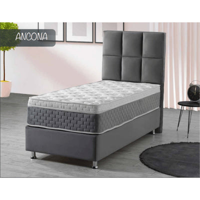 Ancona | Boxspring met opbergruimte | 90×200 tot 220×220 | Antraciet/Grijs | Meerdere kleuren beschikbaar