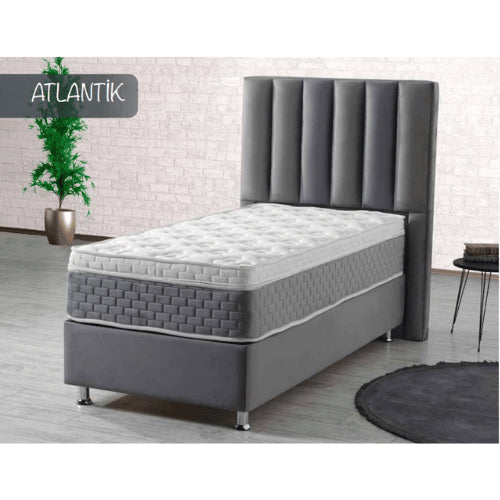 Atlanta | Boxspring met opbergruimte | 90×200 tot 220×220 | Grijs | Meerdere kleuren beschikbaar