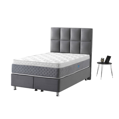 Ancona | Boxspring met opbergruimte | 90×200 tot 220×220 | Antraciet/Grijs | Meerdere kleuren beschikbaar