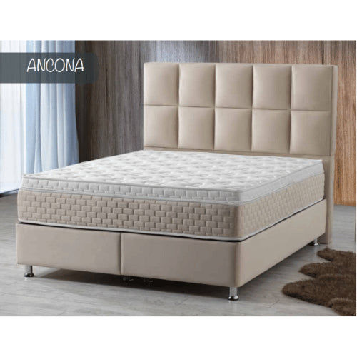Ancona | Boxspring met opbergruimte | 90×200 tot 220×220 | Bordeaux | Meerdere kleuren beschikbaar