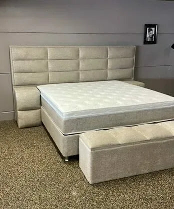 BOSTON teddy 7530 | Boxspring met opbergruimte | 140×200 tot 200×220 | Beige | Breed HB | Meerdere kleuren beschikbaar