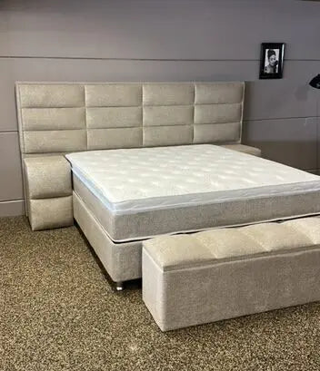 BOSTON teddy 7530 | Boxspring met opbergruimte | 140×200 tot 200×220 | Beige | Breed HB | Meerdere kleuren beschikbaar