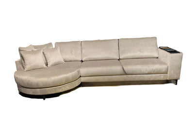 Bella Klein | Bankstel met ronde lounge | 300×140 – Beige | Meerdere kleuren beschikbaar