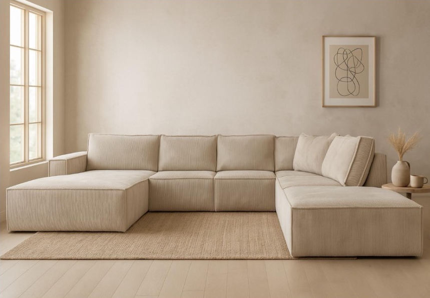Finn | U-Bank | 370x260x170 – Beige | Meerdere kleuren beschikbaar