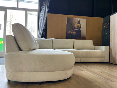 Mystic | Hoekbank met ronde lounge | 310×260 – Beige | Meerdere kleuren beschikbaar