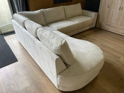 Mystic | Hoekbank met ronde lounge | 310×260 – Beige | Meerdere kleuren beschikbaar