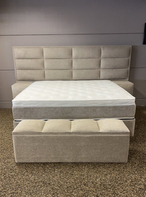 BOSTON teddy 7530 | Boxspring met opbergruimte | 140×200 tot 200×220 | Beige | Breed HB | Meerdere kleuren beschikbaar