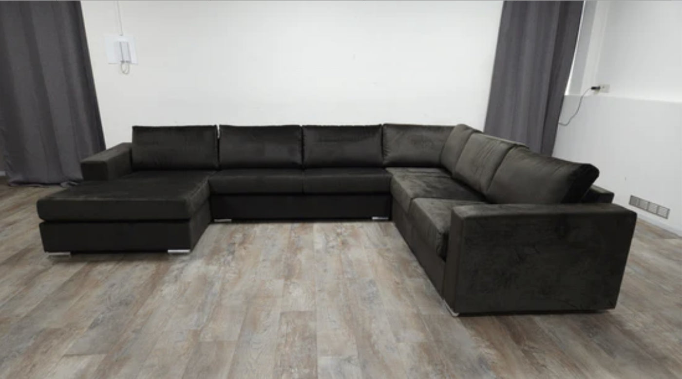 Yola Groot | Hoekbank met lounge | 360x280x195 | Zwart | Meerdere kleuren beschikbaar