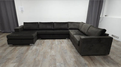 Yola Groot | Hoekbank met lounge | 360x280x195 | Zwart | Meerdere kleuren beschikbaar