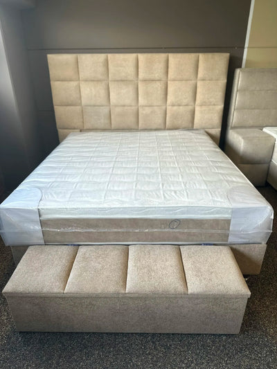 Ancona | Boxsping | Lichtrbruin | met opbergruimte 140×200 tot 200×200