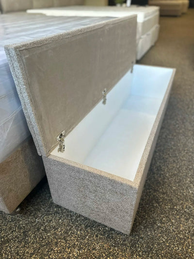 Ancona | Boxsping | Lichtrbruin | met opbergruimte 140×200 tot 200×200