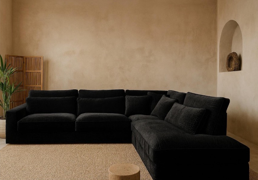 Remco | Hoekbank | 310×250 – Zwart | Meerdere kleuren beschikbaar