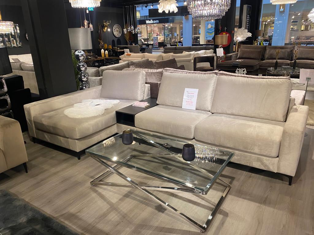 Romano Klein | Hoekbank | 265×165 – Beige | Meerdere kleuren beschikbaar