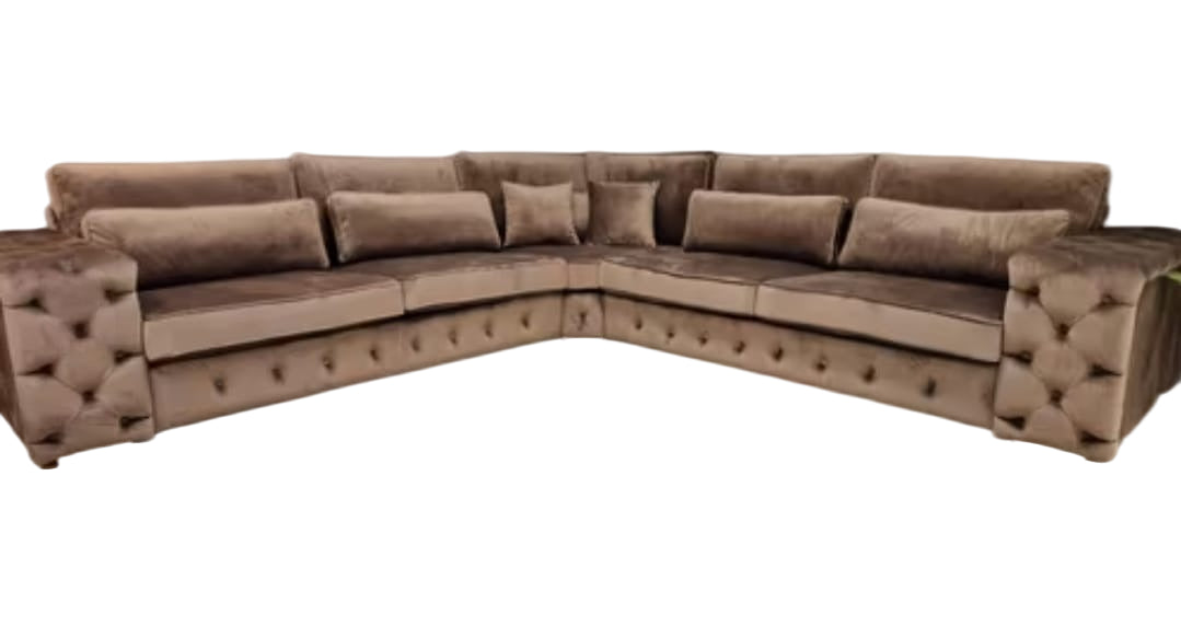 Victoria | Hoekbank | 333×333 – Bruin | Meerdere kleuren beschikbaar